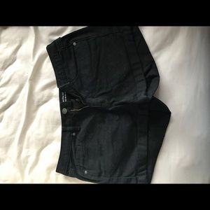 Black cuffed shorts
